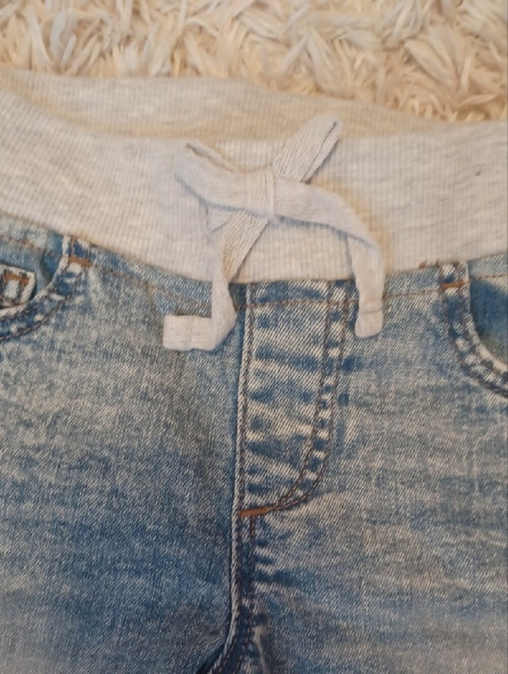 wonder nation Light Blue Denim-Look Pull-On Shorts - Picture 2 of 5